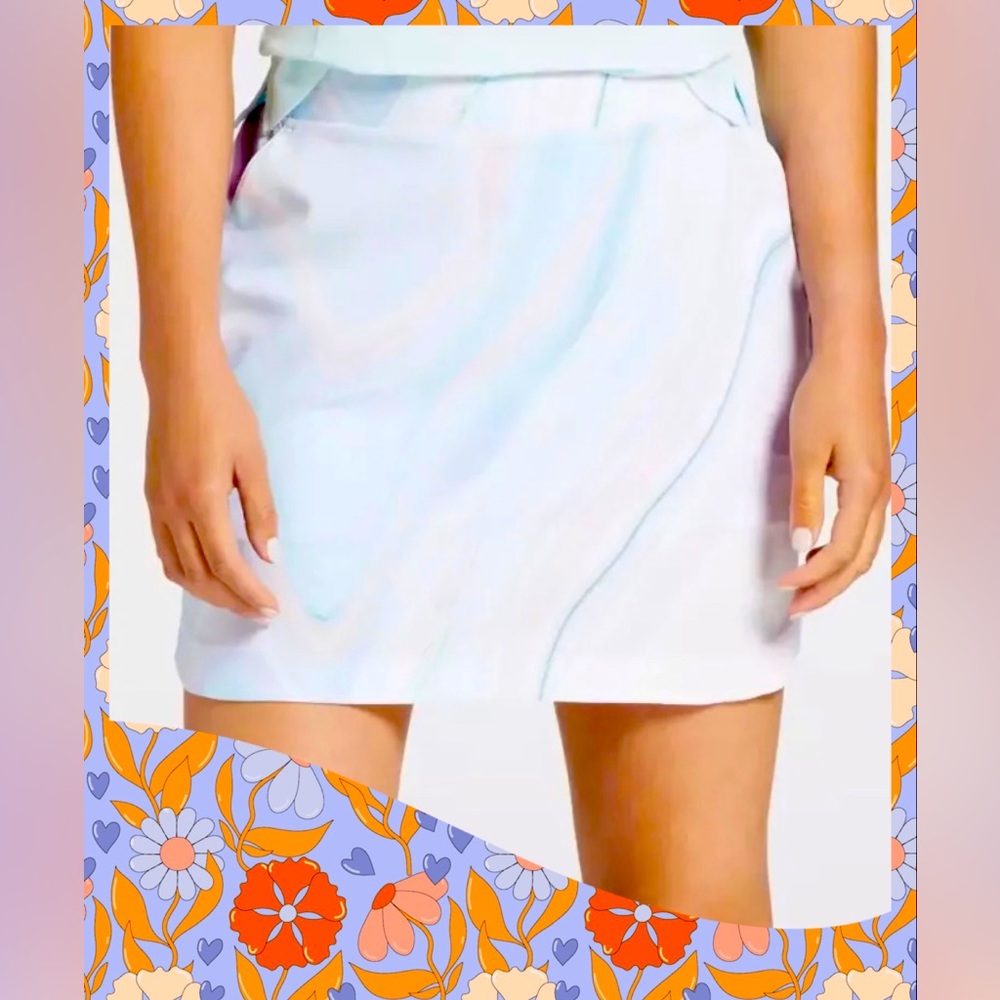 🆕 CALIA ⛳️ Golf Skirt Skort  Violet multi marble print SZ: L / XXL